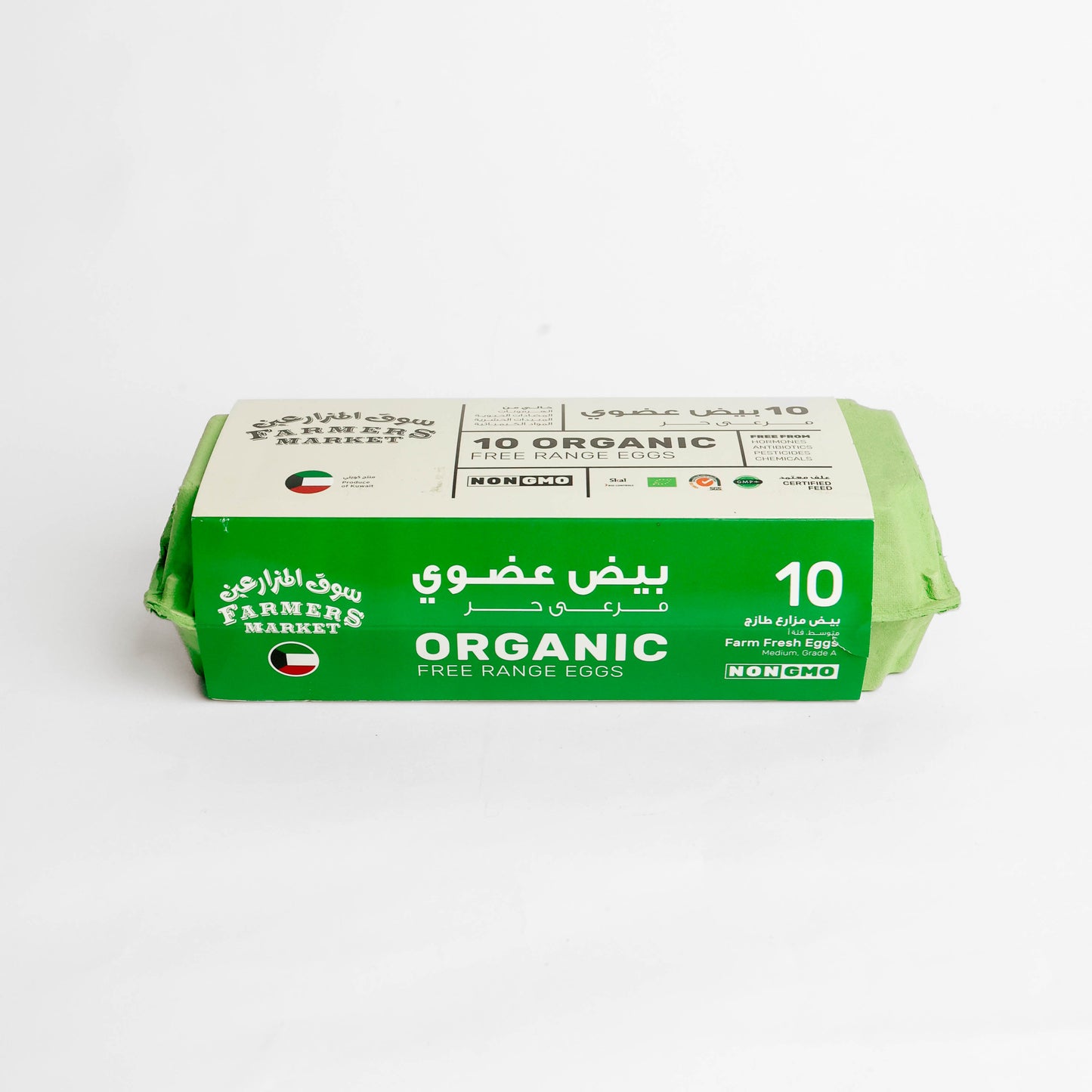 بيض عضوي من دجاج حرّ، 10 قطع - سوق المزارعين