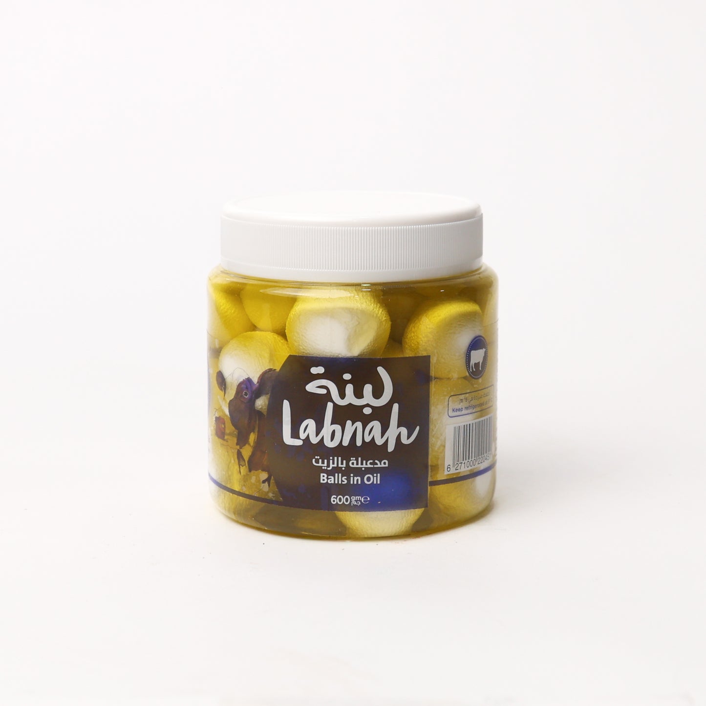 لبنة مدعبلة سادة محفوظة بالزيت ٦٠٠ جم