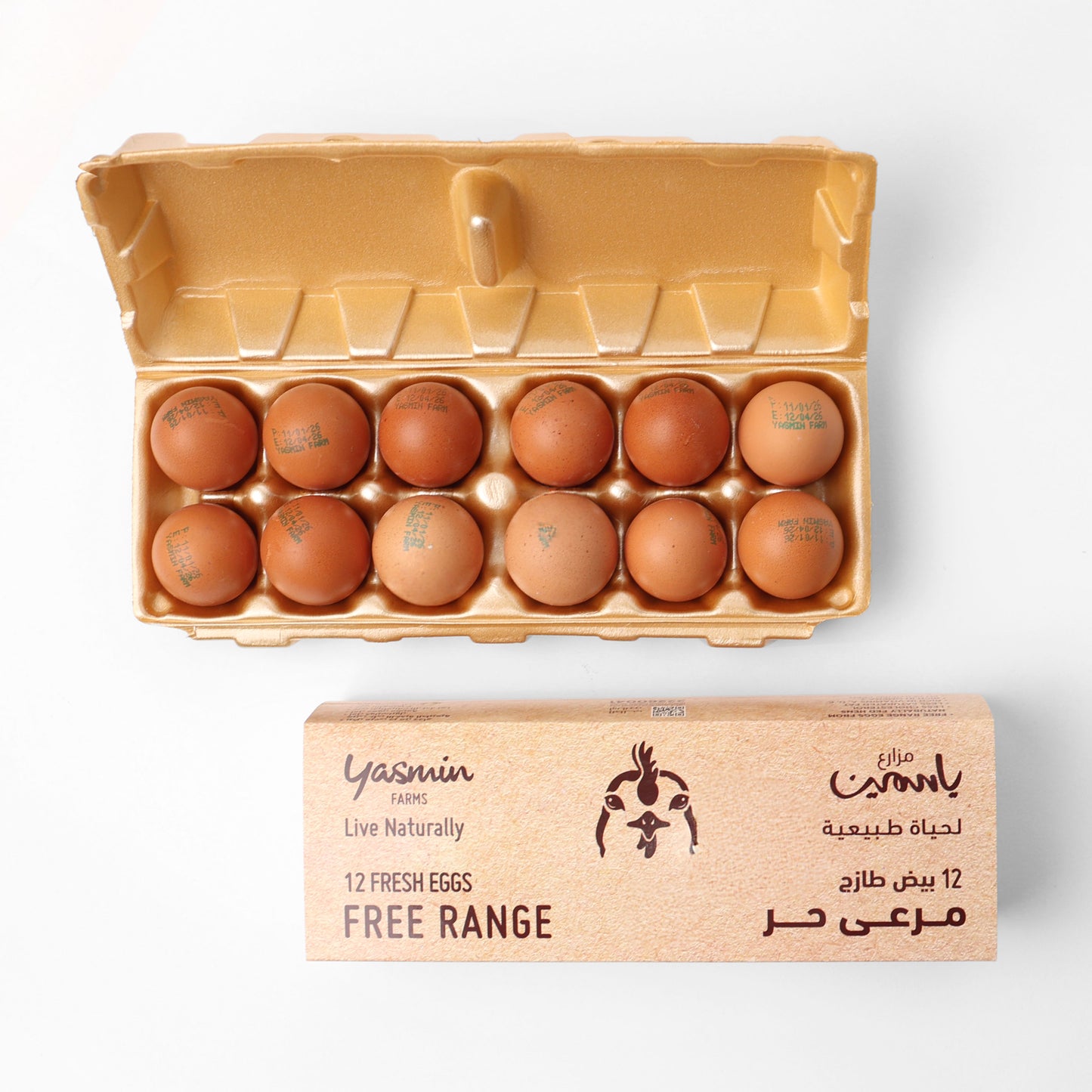 بيض بني ١٢ حبة -  مزارع ياسمين